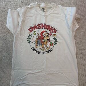 White Kids Shirt with Festive Design